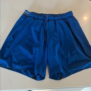 Men's Blue Lululemon Athletic Shorts - Small - 5” - Lined